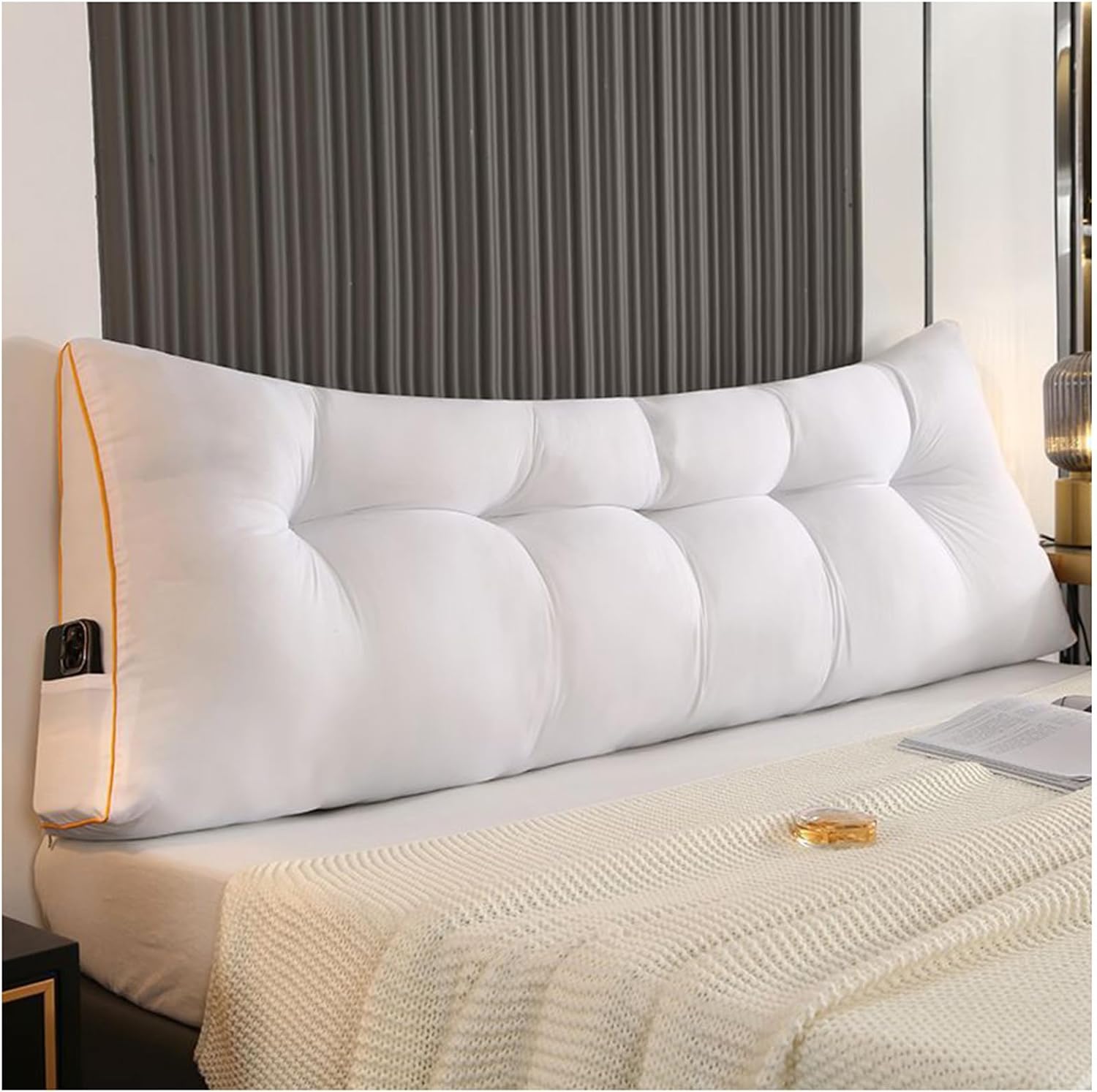 Triangular Wedge Pillows Headboard, Wedge Pillow, Backrest Bolster Pillow, Backrest Bolster Pillows for Dorm, Triangular Cushion Reading Support Pillow,G,60cm