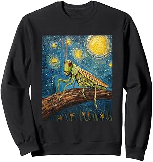 Grasshopper Graphic - Van Gogh Style - Starry Night Sweatshirt