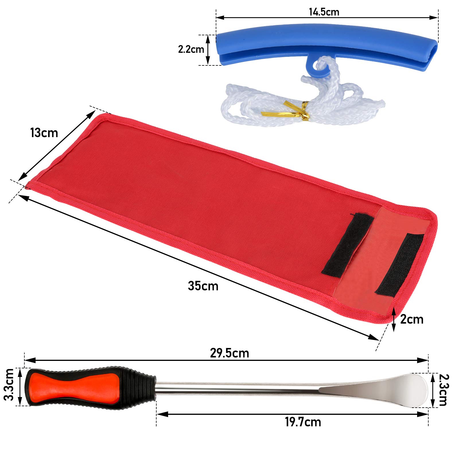 Reifen-Montiereisen Set 3-teilig - Mit Felgenschonern Für Motorrad & Fahrrad