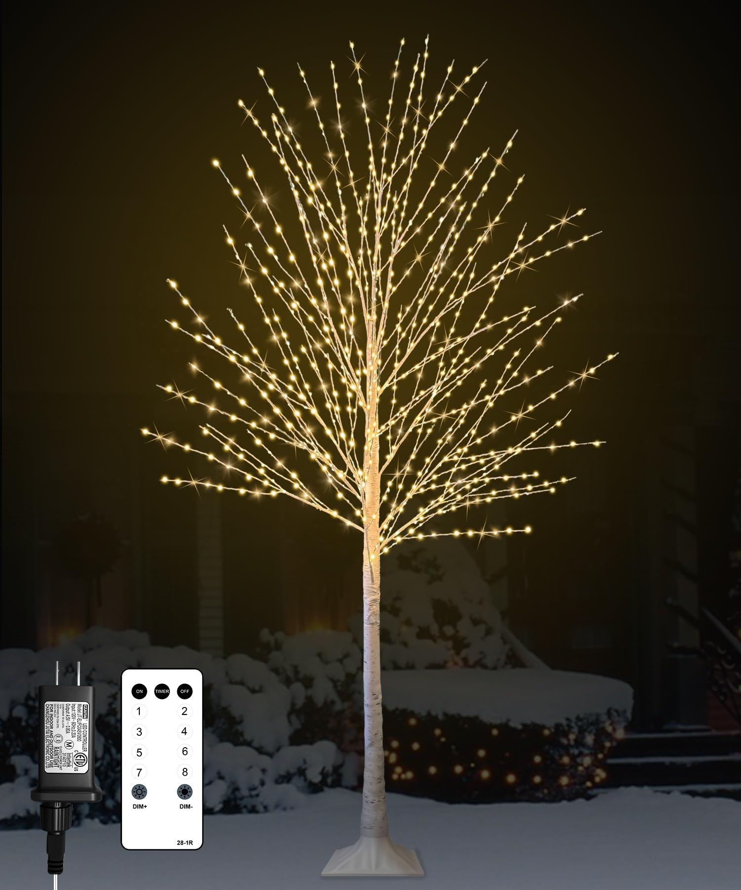 Remon 6FT Lighted Birch Tree 880 LEDs