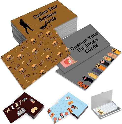 Miniatura 51 de EAQ Tarjetas de visita personalizadas, tarjetas de visita personalizadas de doble cara con logotipo/texto, tarjeta de visita para empresa, negocios