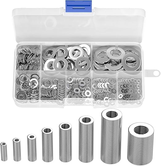 Glarks - Set Di 410 Rondelle Piatte Metriche, M2, M2,5, M3, M4, M5, M6 - Foto 7