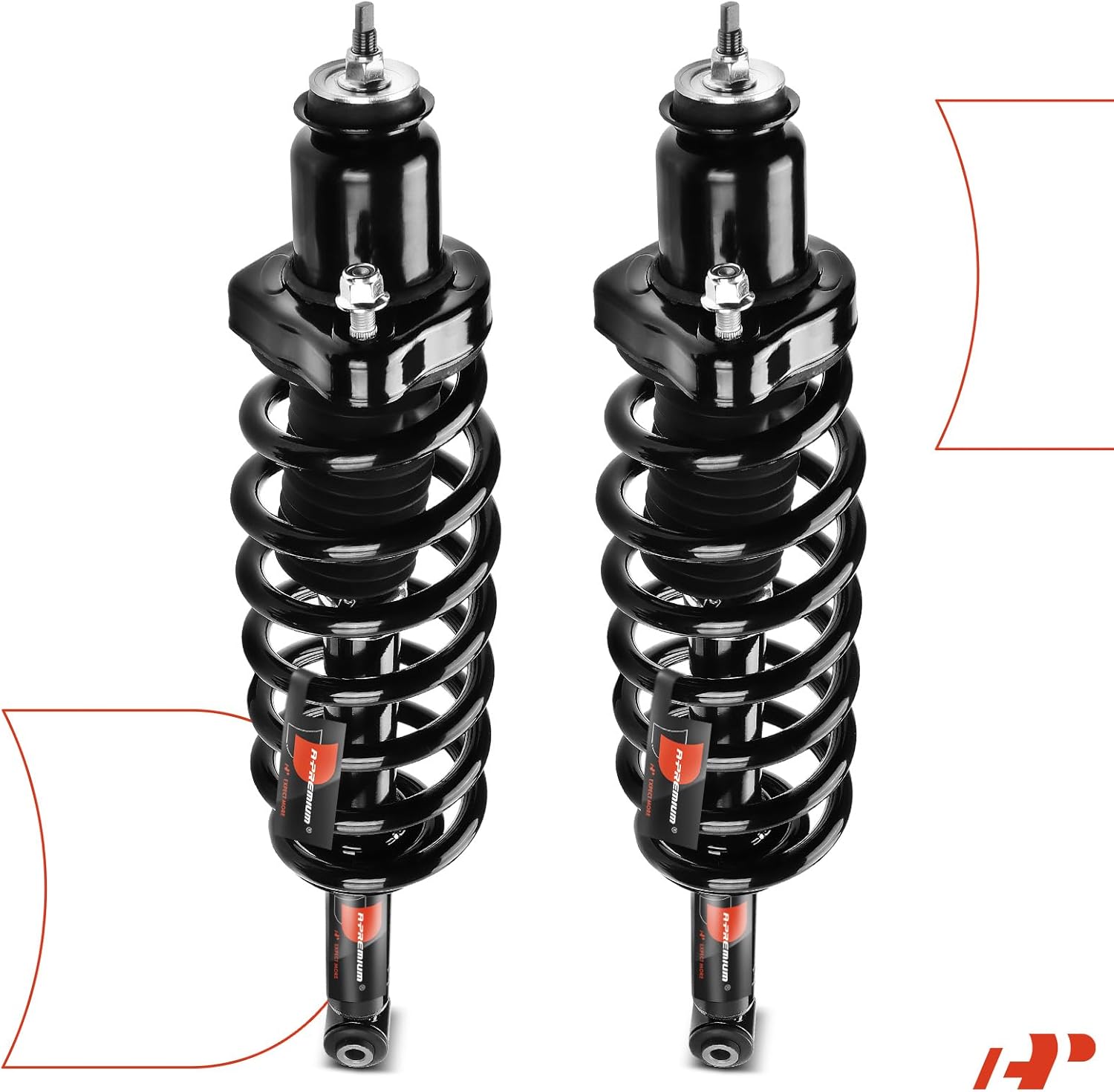 A-Premium Rear Complete Strut & Coil Spring Assembly Compatible with Dodge Journey 2009 2010, w/o Self-Leveling Suspension, 2-PC Set