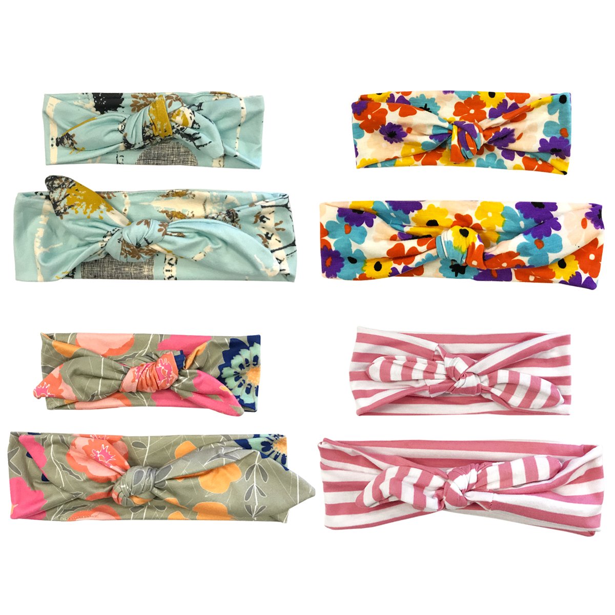 Wrapables® Mommy and Me Boho Headband Headwrap, Floral Fun
