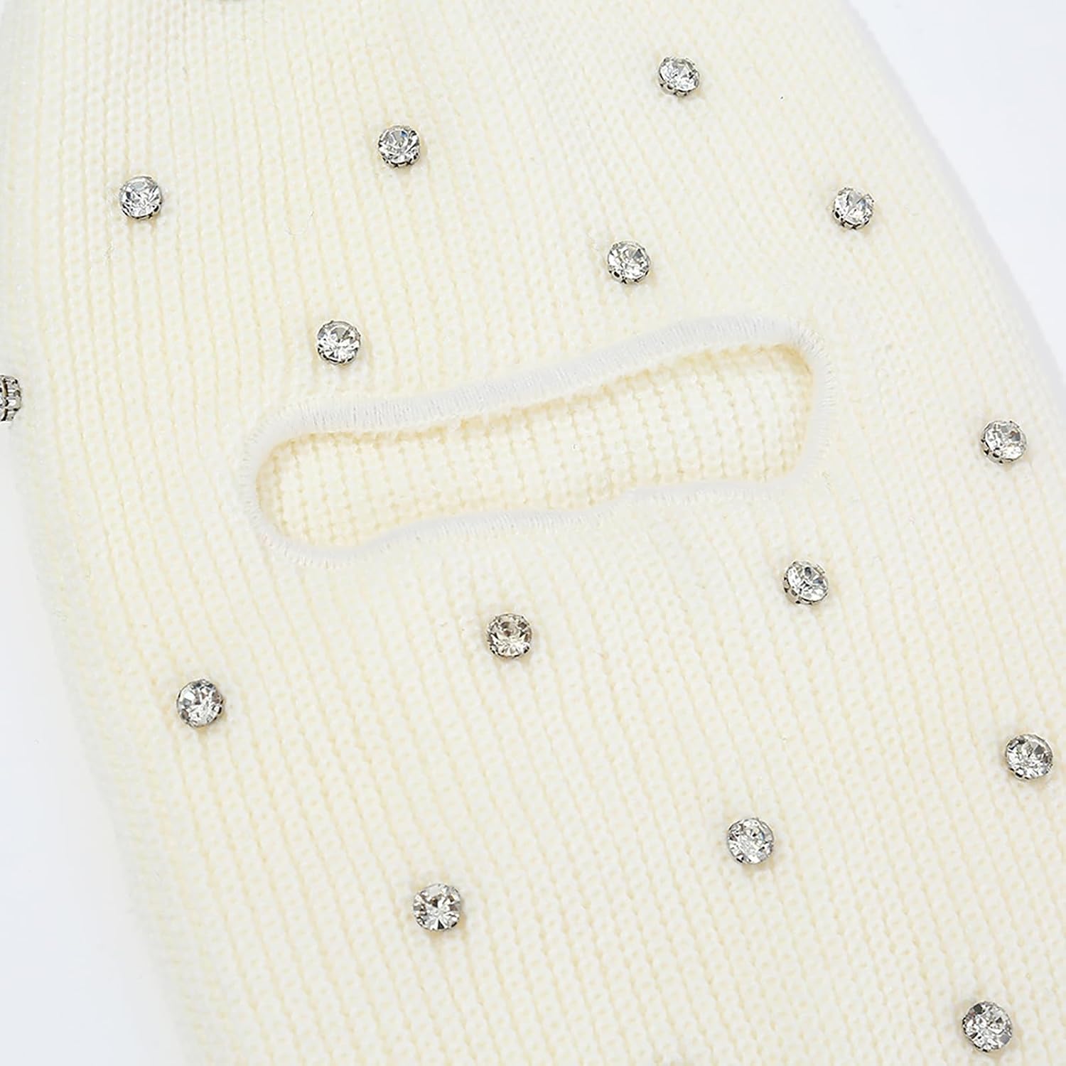 Shiny Rhinestone Balaclava Winter Cycling Ski Full Face Mask for Women Men