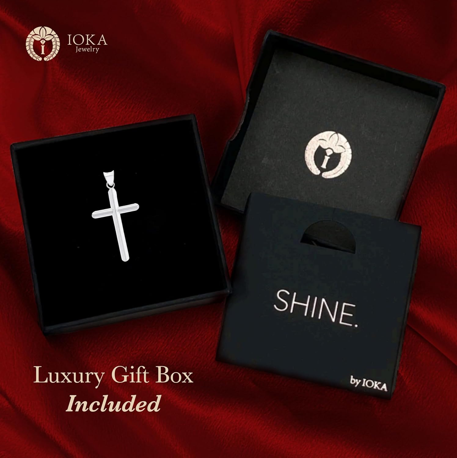 Ioka 14K REAL Gold Classic Cross Pendant Religious Charm For Necklace or Chain - Multiple Styles - Image 9