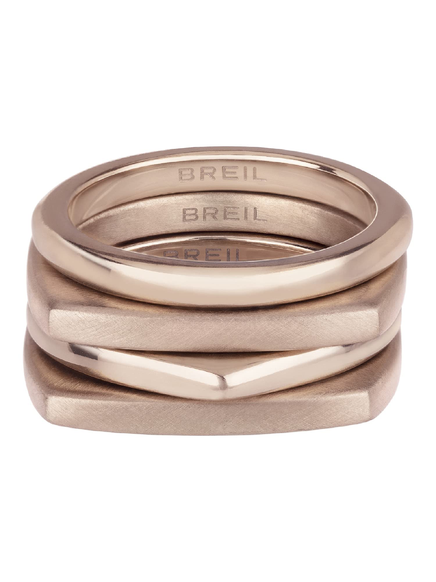 BreilBreil Juwel Sammlung NEW TETRA, RINGE aus DAMEN in FARBIGER STAHL Farbe ROSE GOLD messen 18 - TJ3022