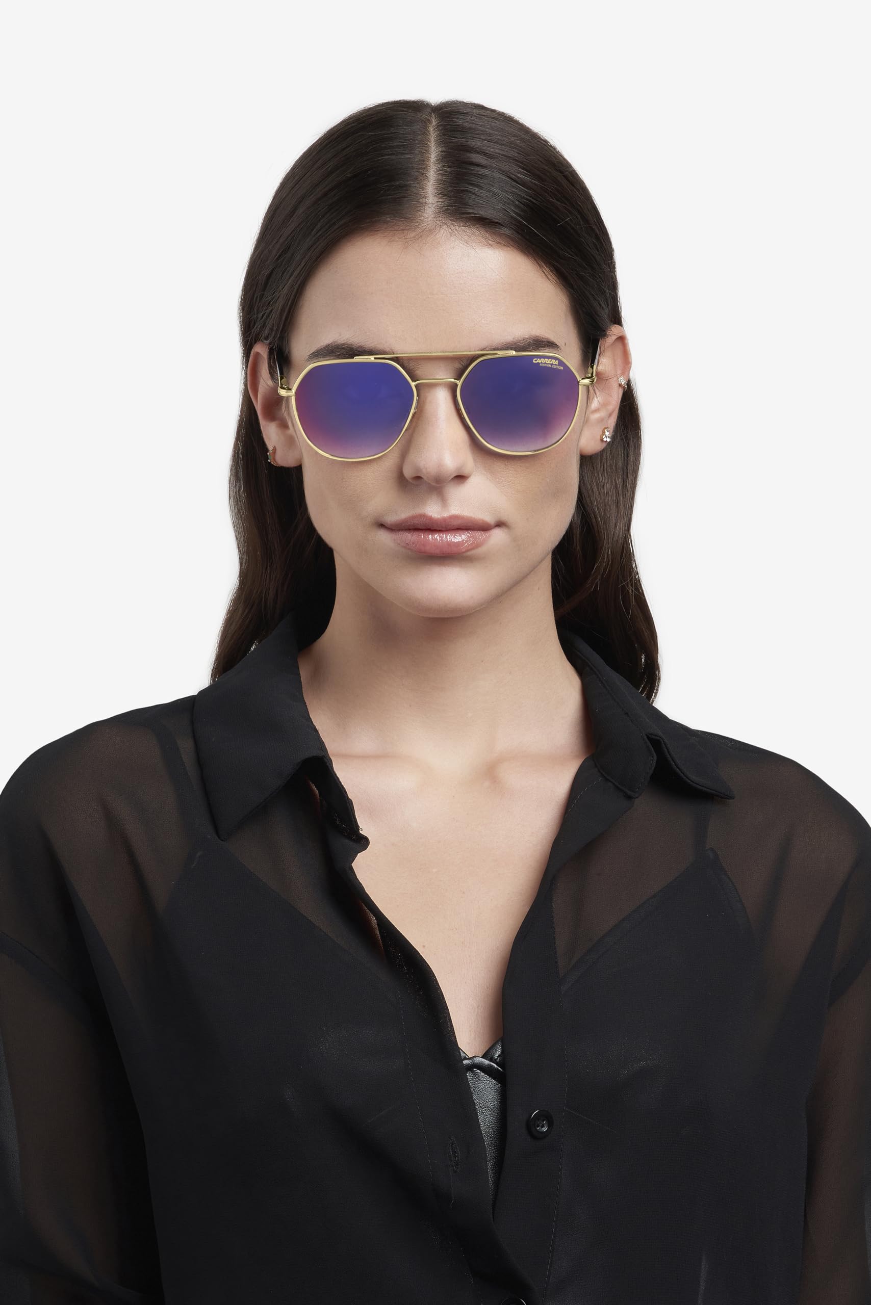CARRERA Unisex 303/S okulary przeciwsłoneczne, czarne złoto, 53, Czarny/z?oty, 53