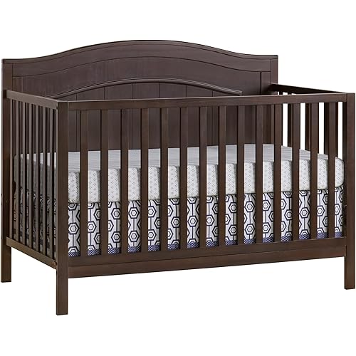 Oxford Baby Nolan 4-in-1 Convertible Baby Crib, Espresso Brown, GreenGuard Gold Certified