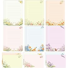KSIWRE Floral Stationery Paper and Envelopes Set, 6 Designs, 36 Pieces