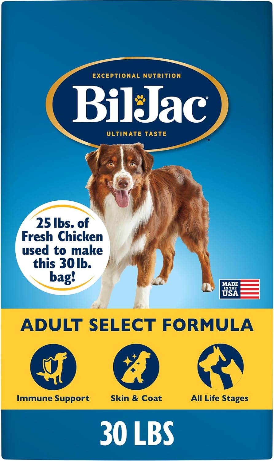Bil-Jac Adult Select Dry Dog Food, Fresh Chicken Recipe, 30 lb Bag