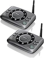 Wuloo S600 Hands-Free Wireless Intercom System - Full Duplex 1 Mile Range, Anti-Interference for Home Business Elderly, 2-Pack