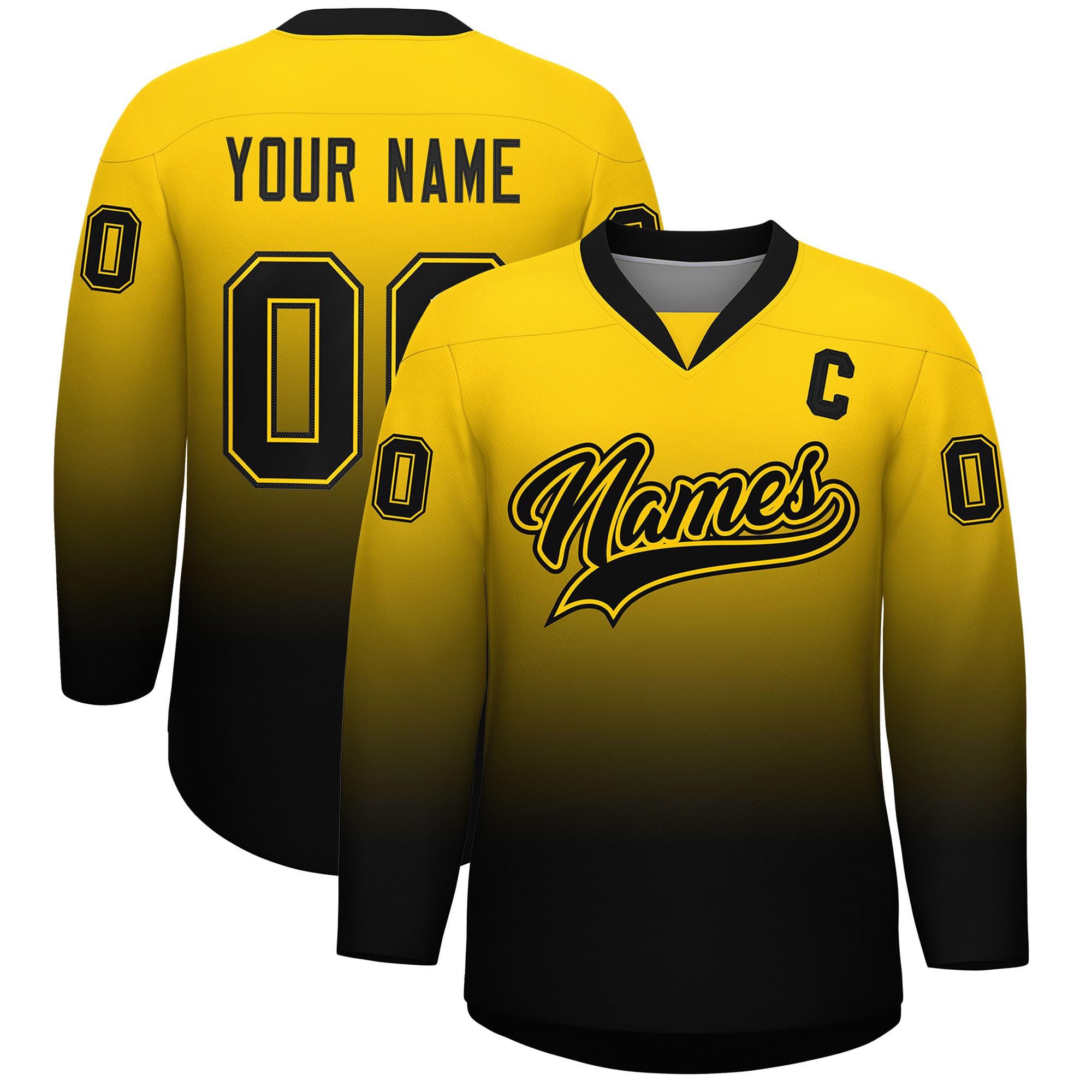KXK Personalized V-Neck Hockey Jerseys for Men Youth,Custom Hockey Uniform Stitched or Printed Name Number Logo