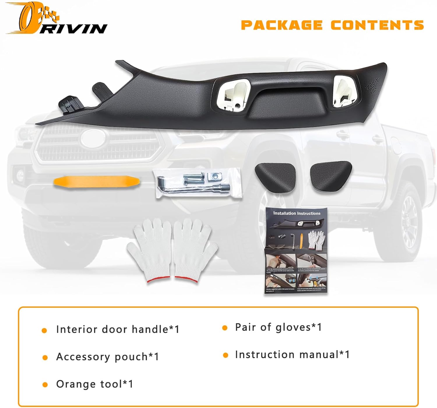 Driver Side A Pillar Grab Handle Compatible with Toyota Tacoma 3rd Gen 2016-2023