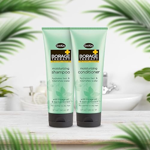 Miniatura 5 de ShiKai - Juego de champú y acondicionador Borraja, rico en botánicos, ayuda a aliviar e hidratar el cuero cabelludo y el cabello secos, suaviza y