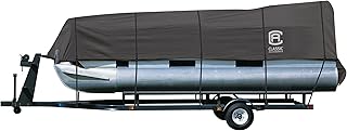 Classic Accessories StormPro Dark Grey Heavy-Duty Pontoon Boat Cover, Fits Pontoon Boats 17 Foot - 20 Foot L x 102 Inch W, Marine Grade Fabric, Water-Resistant, Trailerable