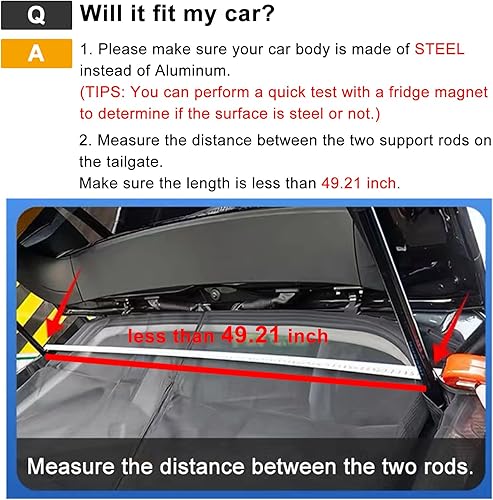 Miniatura 4 de Ovege Malla de Puerta Trasera de Coche para SUV, Pantallas Anti-Insectos para Tienda de Campaña en Coche, Mosquitero Magnético para Esenciales de