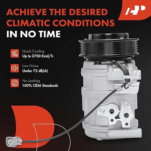 Miniatura 7 de A-Premium Compresor de aire acondicionado con embrague compatible con Honda Element 2.4L 2003-2011