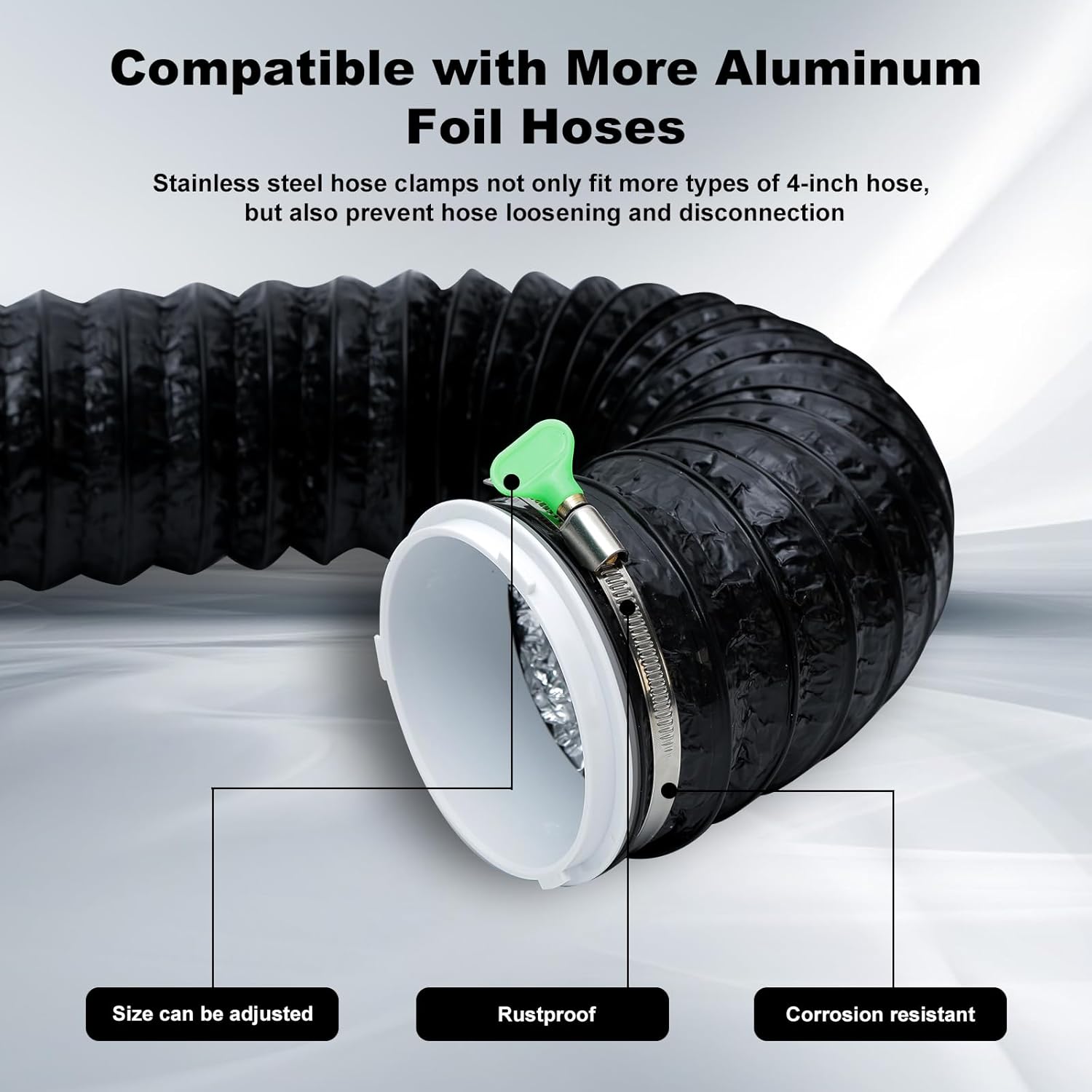 Dryer Vent Hose For Tight Space,Dryer Vent Connector Kit with 4 Inch 10 Feet Hose,90 Degree Dryers Vent Elbow,Space Saving and Easy to Install