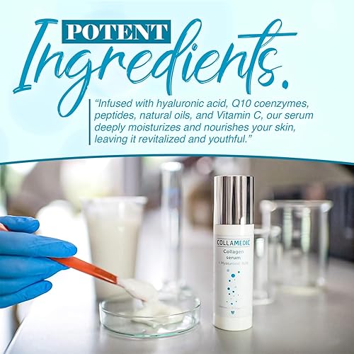 Miniatura 3 de Anti-Aging Pure Bioactive Marine Collagen Face Serum - Enriched with Natural Hyaluronic Acid, Q10, and Hydrating Oils - Non-GMO Formula with No