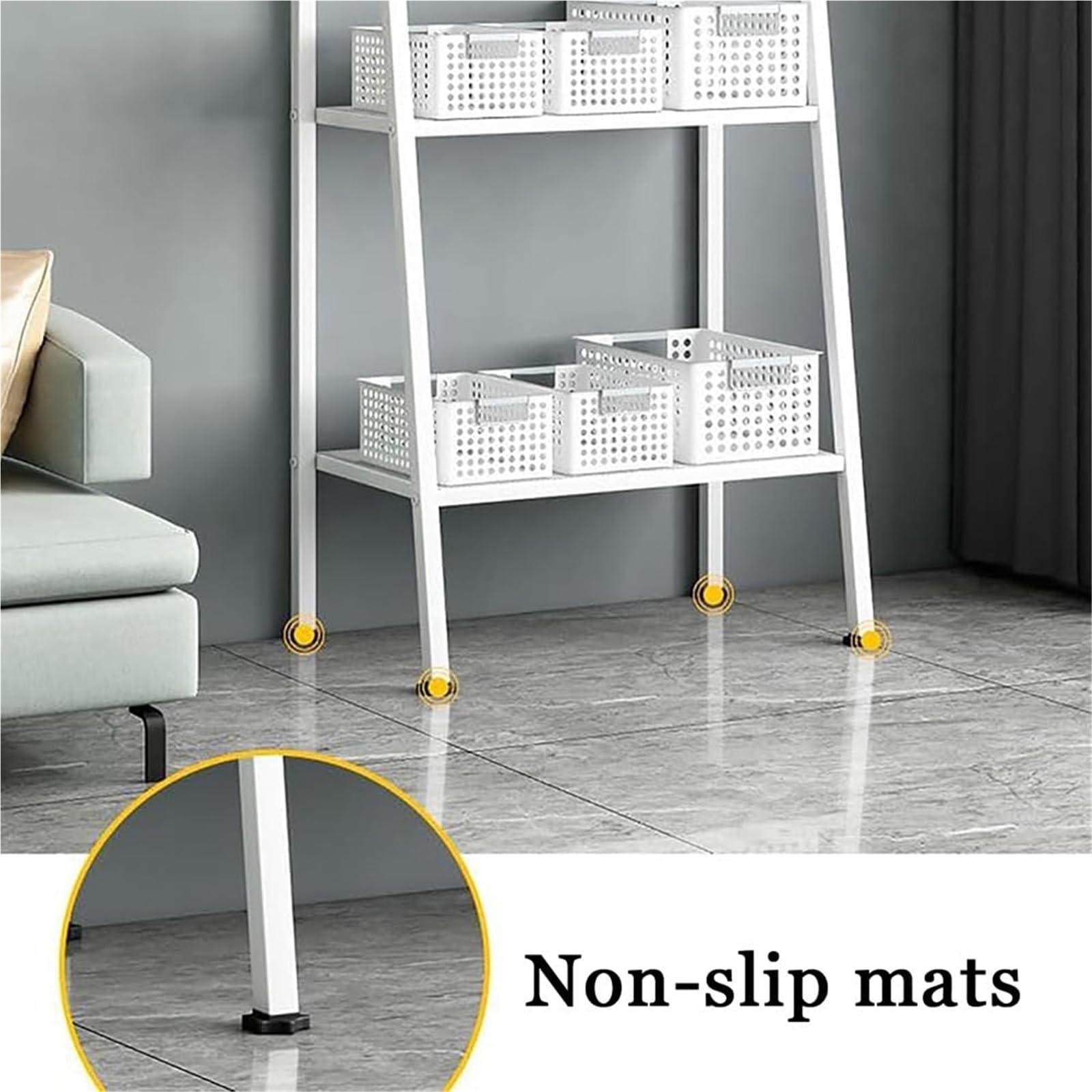 4-poziomowy metalowy stojak na schody, przemysłowy regał trapezowy do małych przestrzeni, stojak na kwiaty, solidny pionowy stojak do przechowywania (czarny, 148 x 35 x 60 cm)