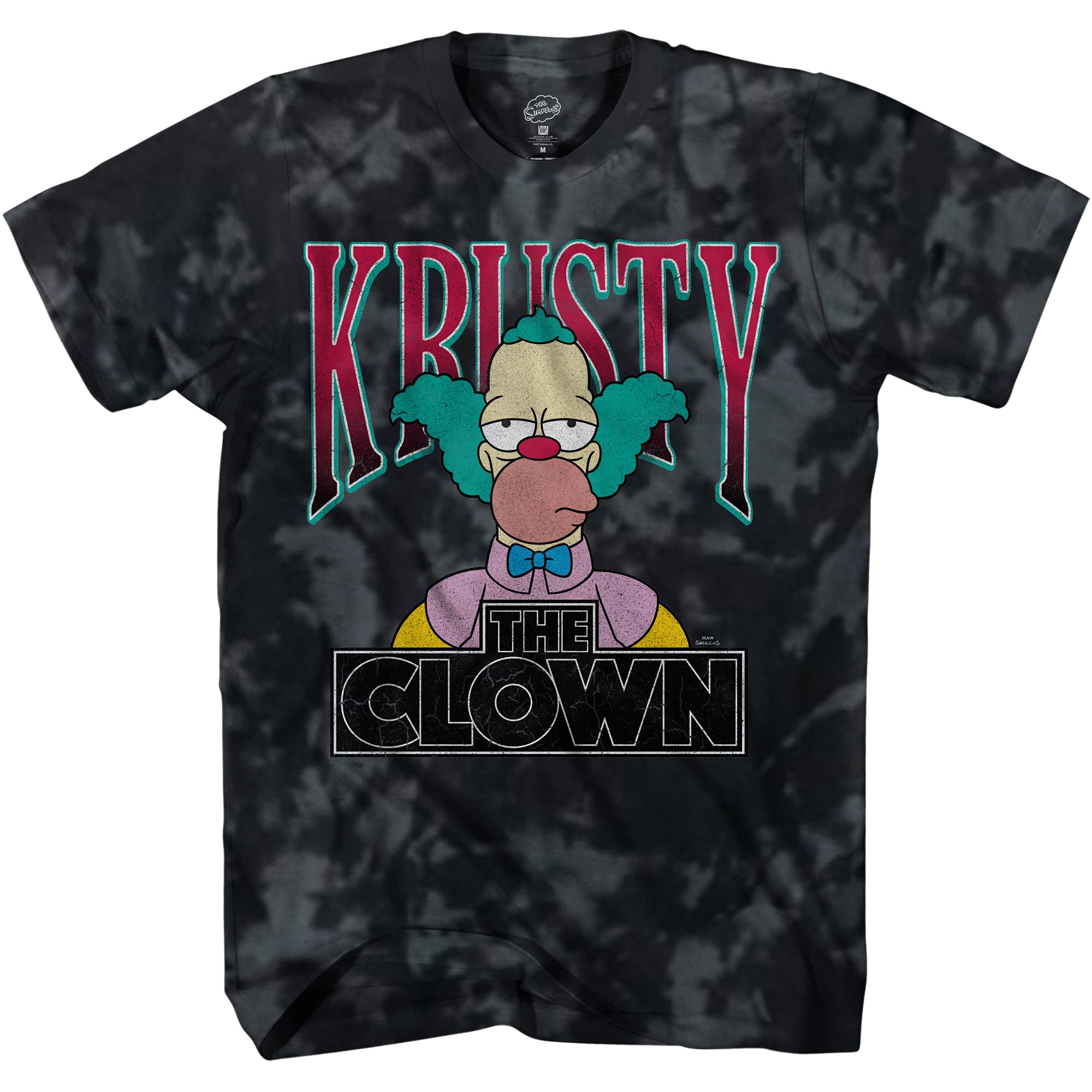 The Simpsons Men's Krusty The Clown Shirt Homer, Bart, Lisa & Krusty The Clown Tee T-Shirt