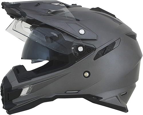 Miniatura 9 de GMAX FX-41DS - Casco de motocicleta unisex para adultos, estilo de máscara completa, M, Gris escarcha