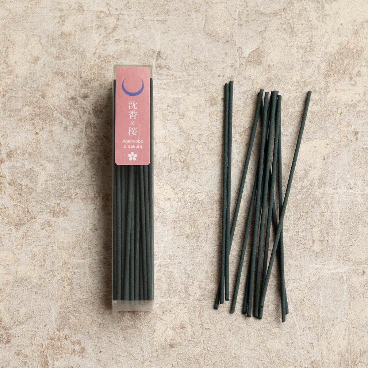 Asayu Japan Räucherstäbchen Geschenkset - 1x Pastel-Pink Lotus Räucherstäbchenhalter + 1x Sakura Kirschblüten-Mischung Räucherstäbchen Set