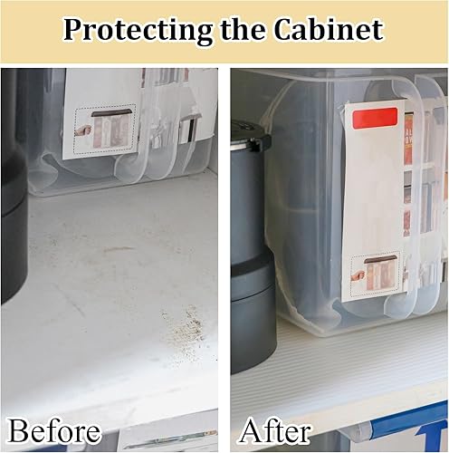 Miniatura 5 de Revestimientos de estantes de 12 pulgadas x 20 pies para armarios de cocina, antiadherentes, forro de estantes, cajones, protector de EVA para