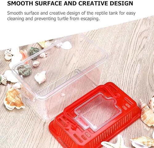 Miniatura 6 de POPETPOP Cuencos de plástico para peces, 5 unidades, pequeño hábitat mundial, portátil, tanque de plástico transparente, caja de acuarios, caja de