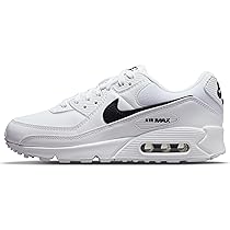 Nike Air Max 90, Sneaker Donna, White, Black-White, 37.5 EU