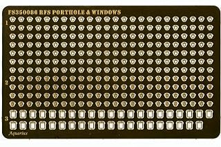 1/350 Scale Modern Russian/Soviet Navy Portholes – Photo-Etched Metal Upgrade Set for Naval Warship Model Kits