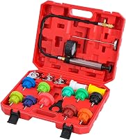 KATSU Tools 18 részes hűtőrendszer tesztelő készlet - Radiátor nyomásmérő, hűtőrendszer ellenőrző, szivárgáskereső szerszám 2
