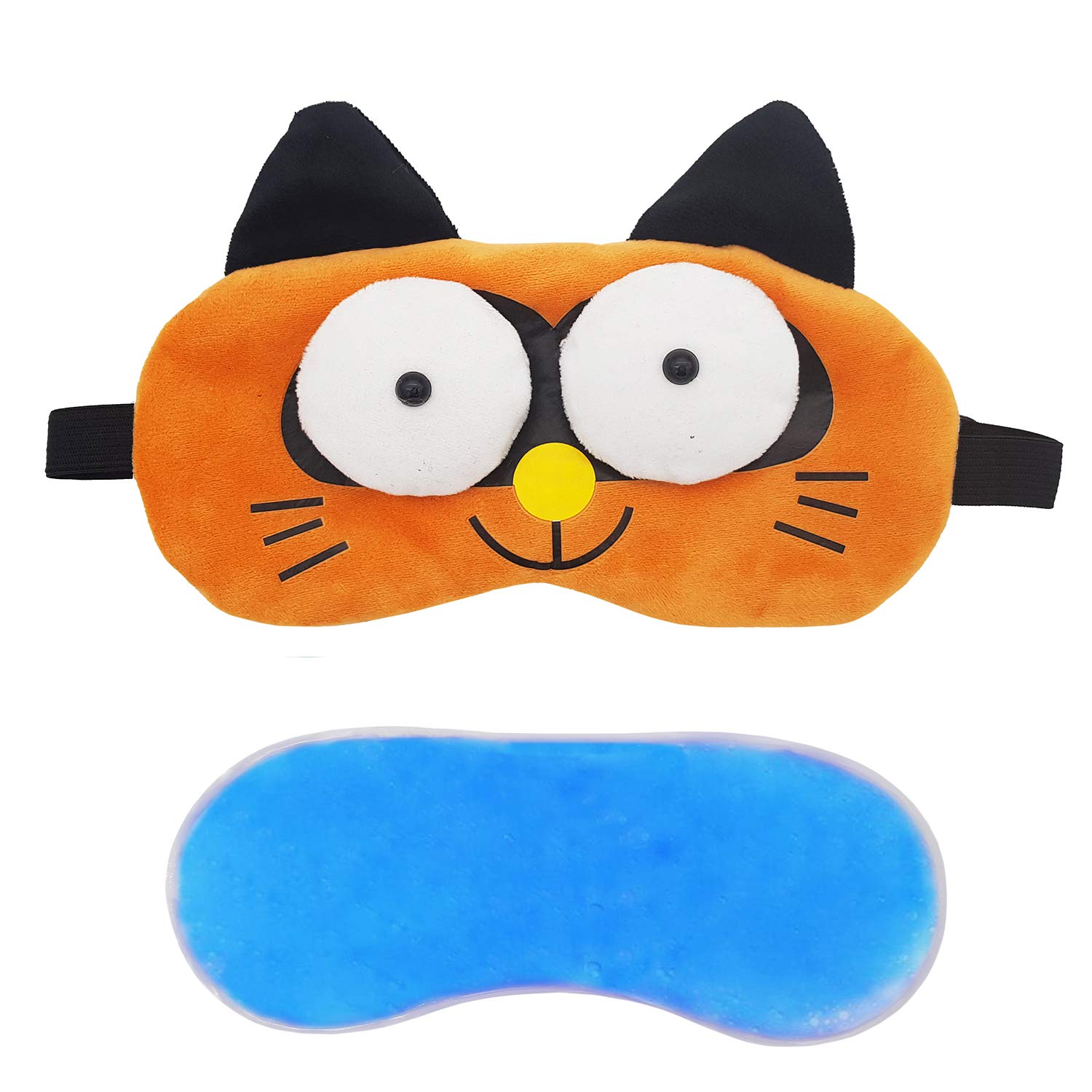 Jenna Fabric Cute Sleeping Eye Shade Mask Cover For Insomnia, Meditation, Puffy Eyes And Dark Circles 3D Cat Brown With Gel (B08V5CPNKL) Amazon Price History, Amazon Price Tracker
