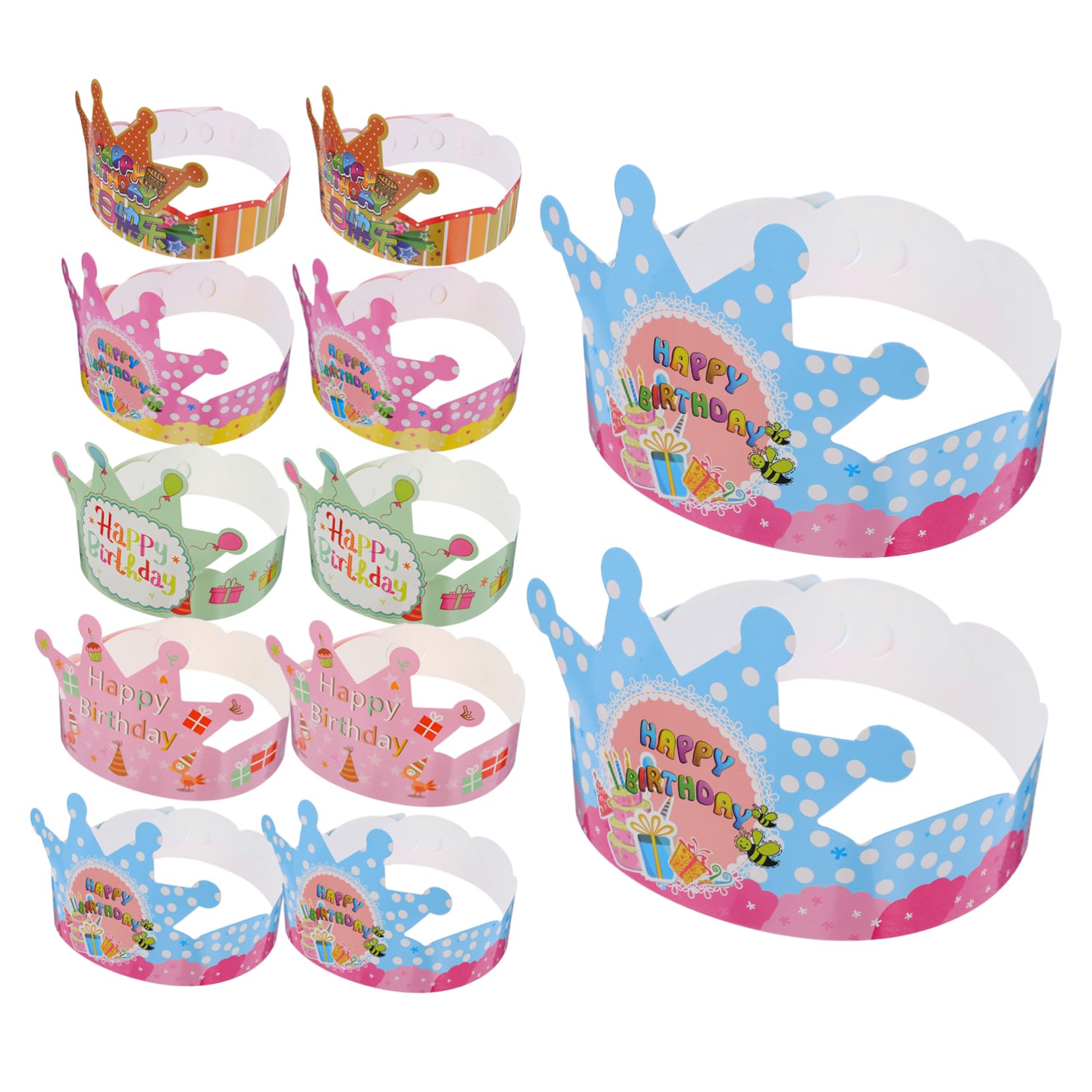 100 Stück Teiliges Papier Bunte Partyhüte Geburtstagsdekorationen für Mädchen Jungen Vielseitig Verwendbar Praktische Partyaccessoires
