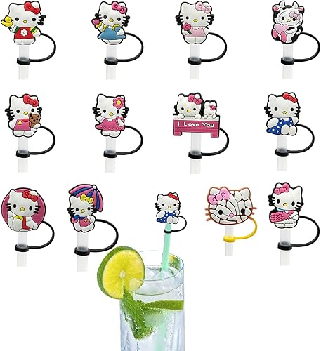 12 fundas para pajillas, a prueba de polvo, portátiles y reutilizables para pajitas de 0.315 a 0.315 pulgadas