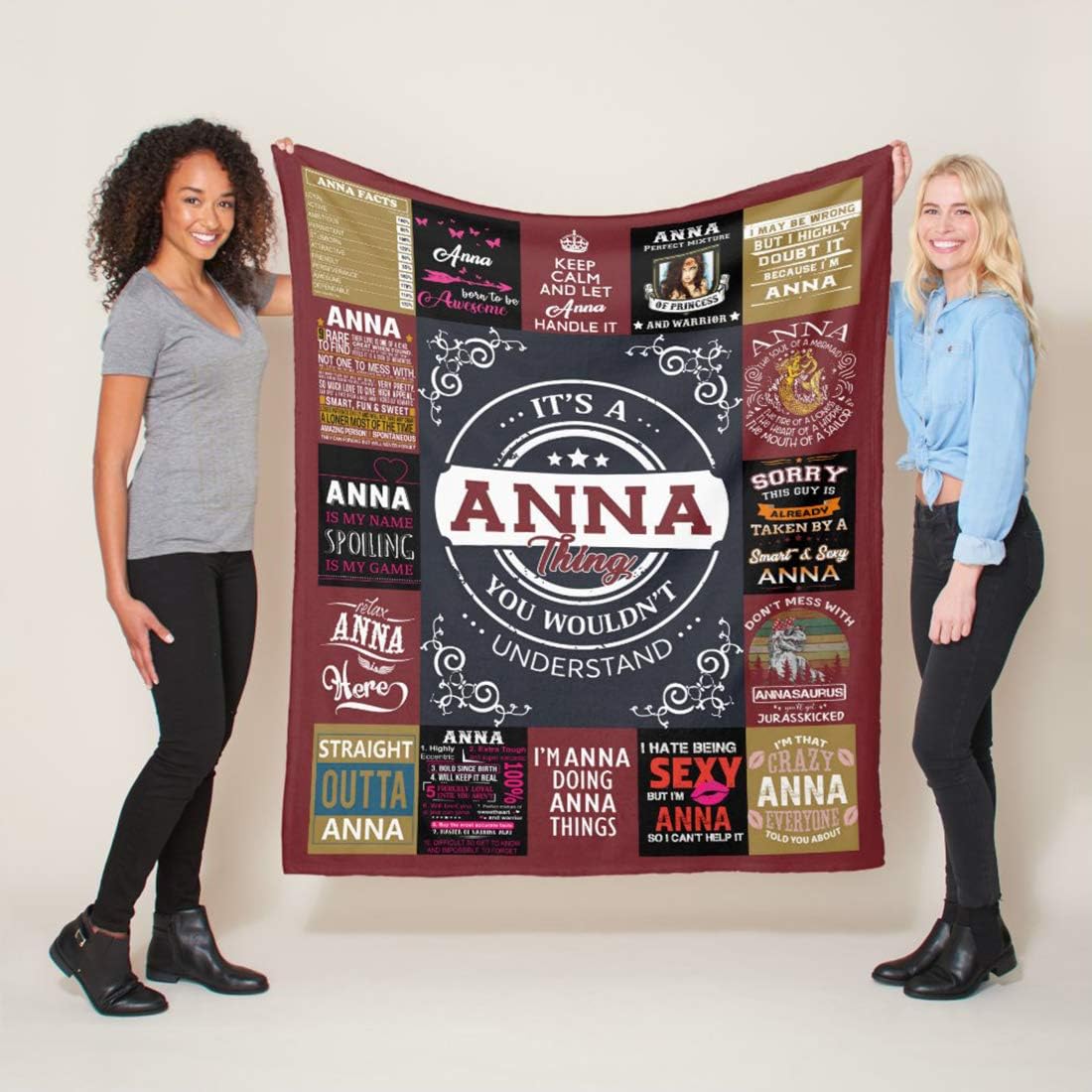 Personalized It's A Name Thing You Wouldn't Understand Blanket, Custom Name Warm Soft Throw Best Birthday Christmas Thanksgiving Graduation Gift Idea for Her (Fleece, 50" x 60")