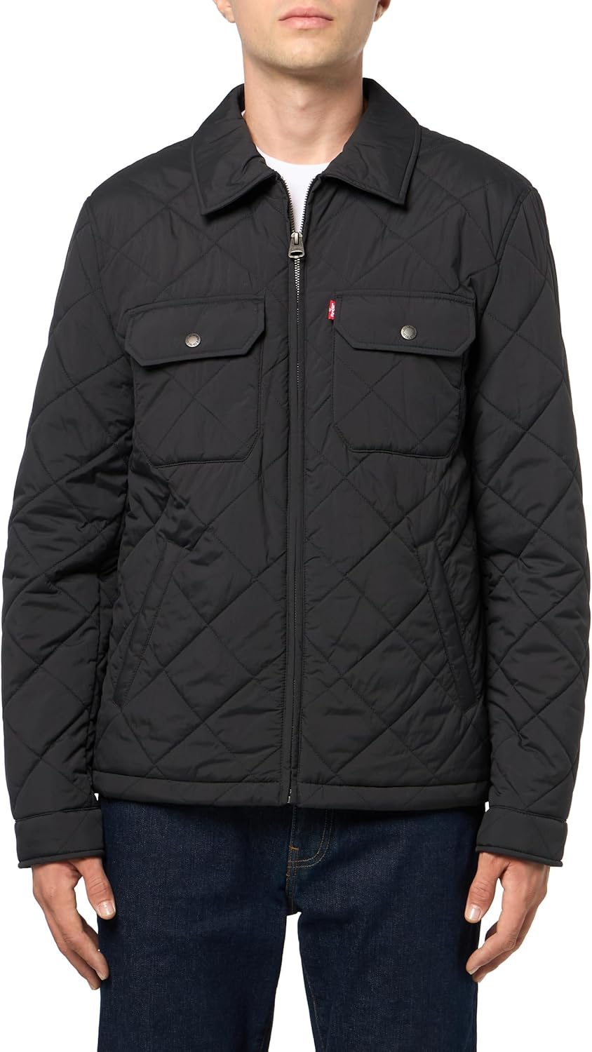 Levi's Men's Diamond Quilted Laydown Collar Jacket - Image 6