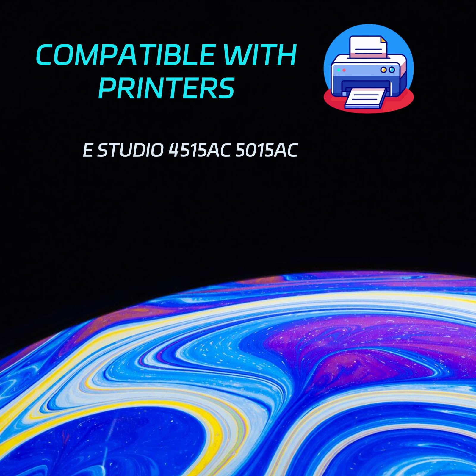 High Yield EPU-K110K Developer Unit Compatible for Toshiba E Studio 4515AC 5015AC Printers, Print Clearly (2 Pack Black)
