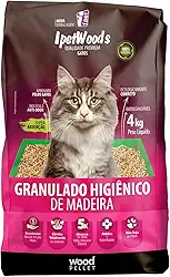 GRANULADO HIGIÊNICO DE MADEIRA IPET WOOD'S P/Gatos 4KG