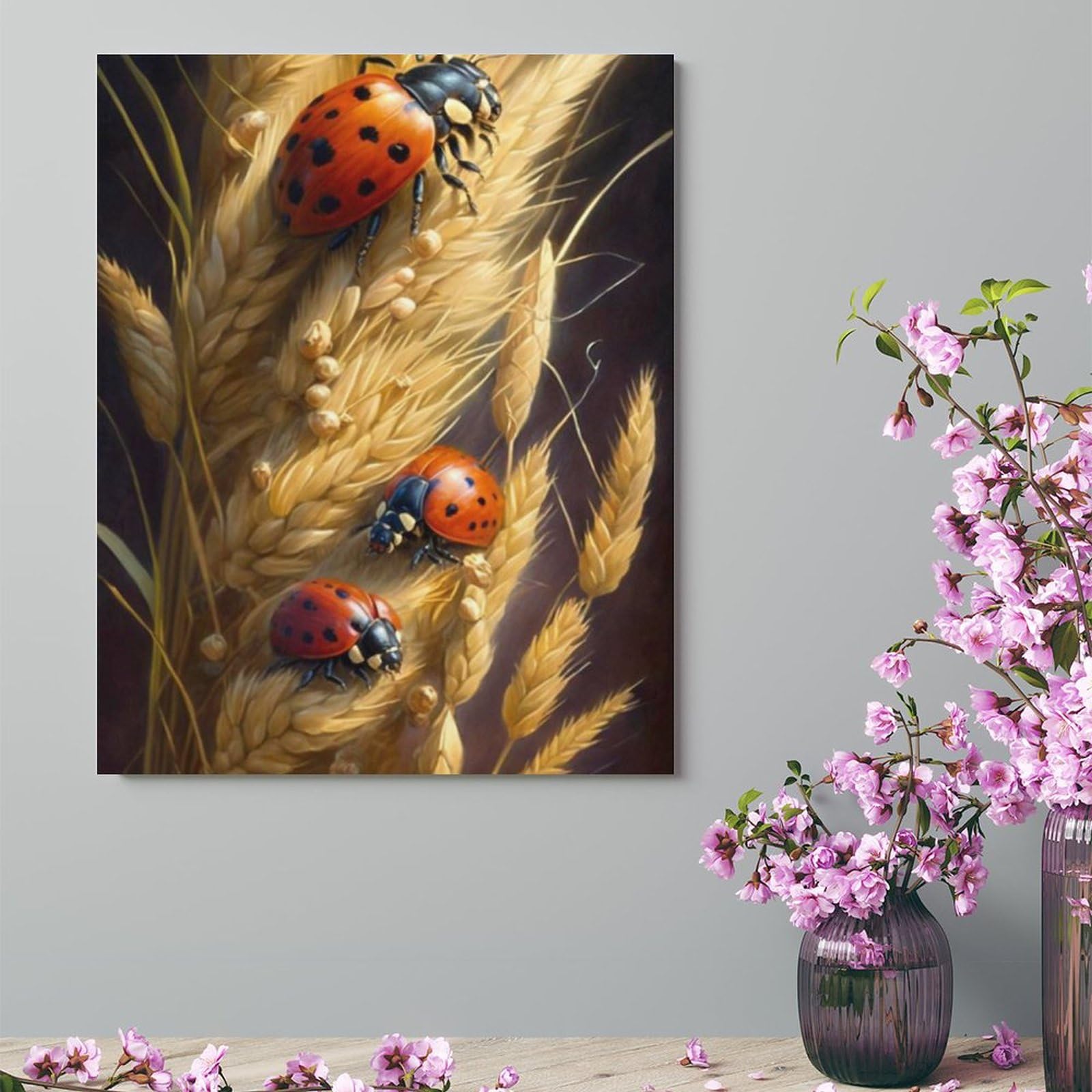 Amazon.co.jp: 絵画 小麦の上のてんとう虫小麦の上のてんとう虫
