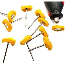 20 Pcs Mini Muslin Mirror Polishing Wheel,1" Mini Buffer Polisher Kit for Resin Stone Watch Jewelry Polishing Kit Polisher Pads,1/8 Shank Compatible with Most Rotary Tool Accessories