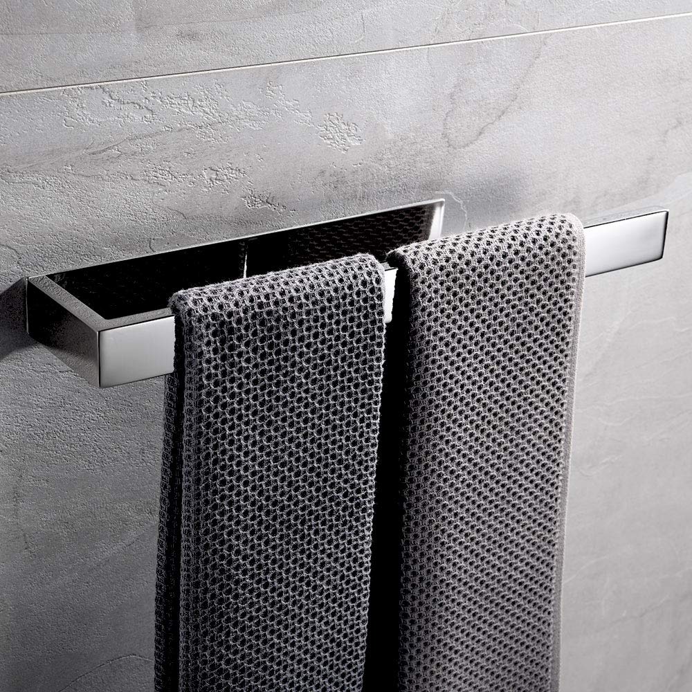 35cm Bagno in Acciaio Inox Anello Portasciugamani Autoadesivo Senza Forare Portasciugamani Bagno Cucina Design Semplice Superficie (Cromata)