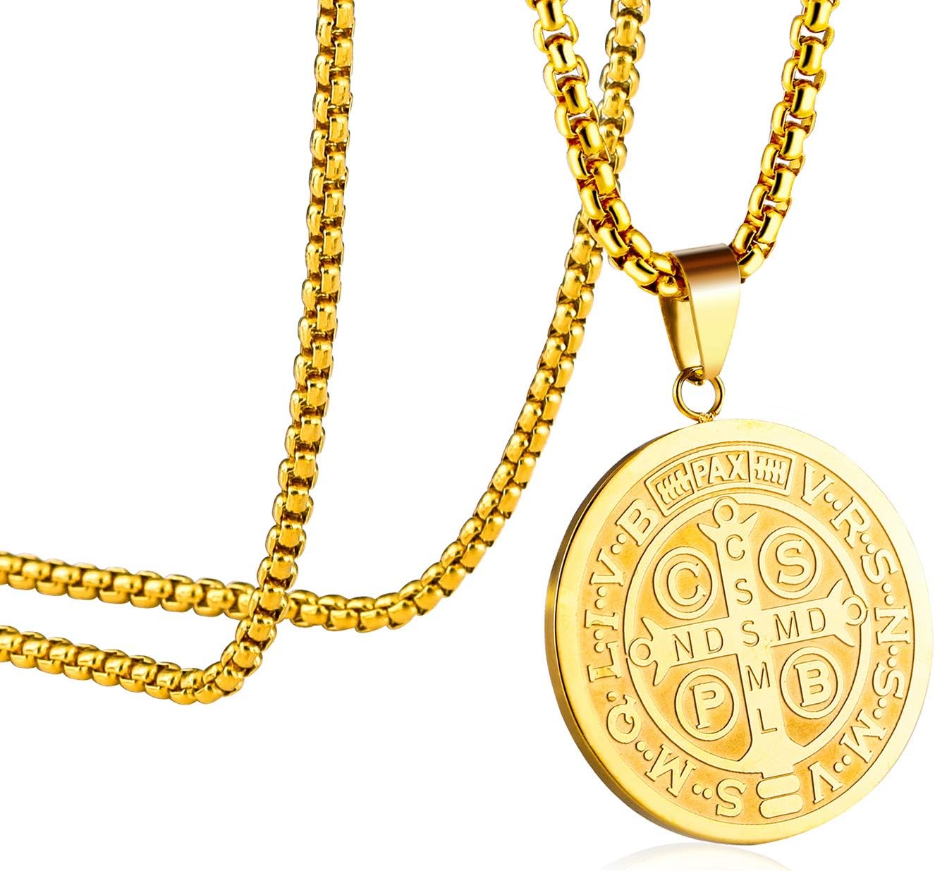 Gold St Benedict Pendant