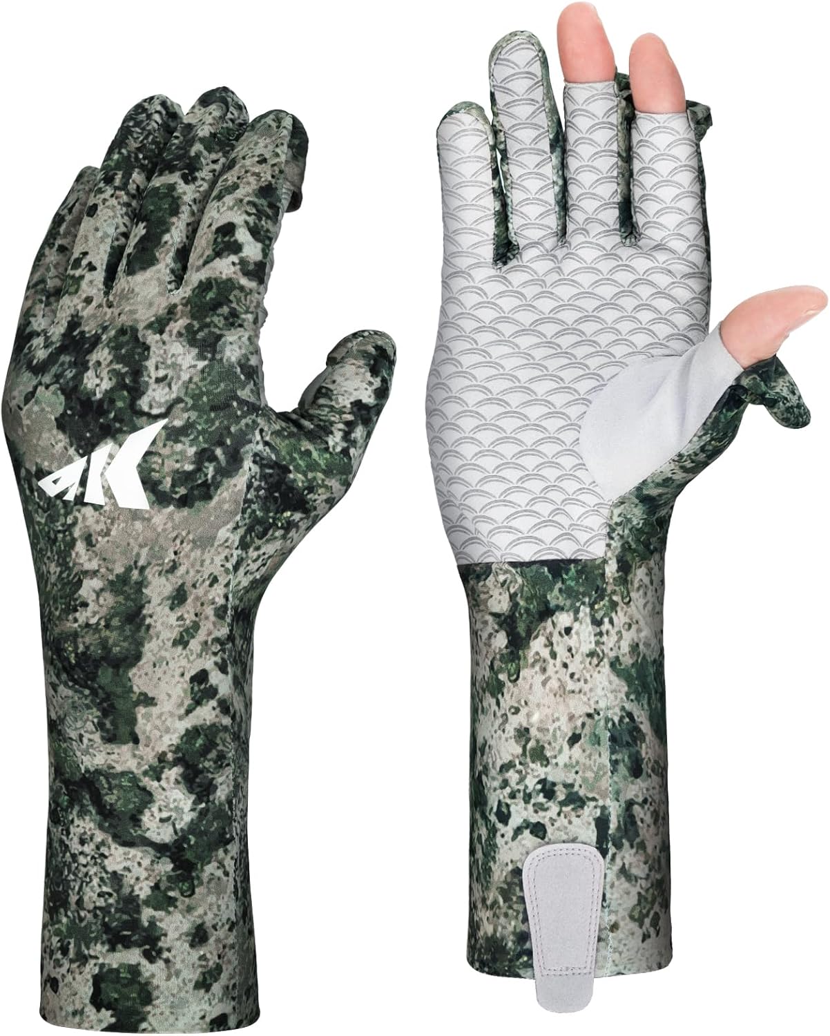 KastKing La Sal Pro Full Finger Fishing Gloves, UPF 50+ Sun Protection Gloves with Convertible Design, Ultralight Microfiber, Ultra-Soft Comfort, FrostWeave Cooling, Enhanced Grip, Four Sizes Options