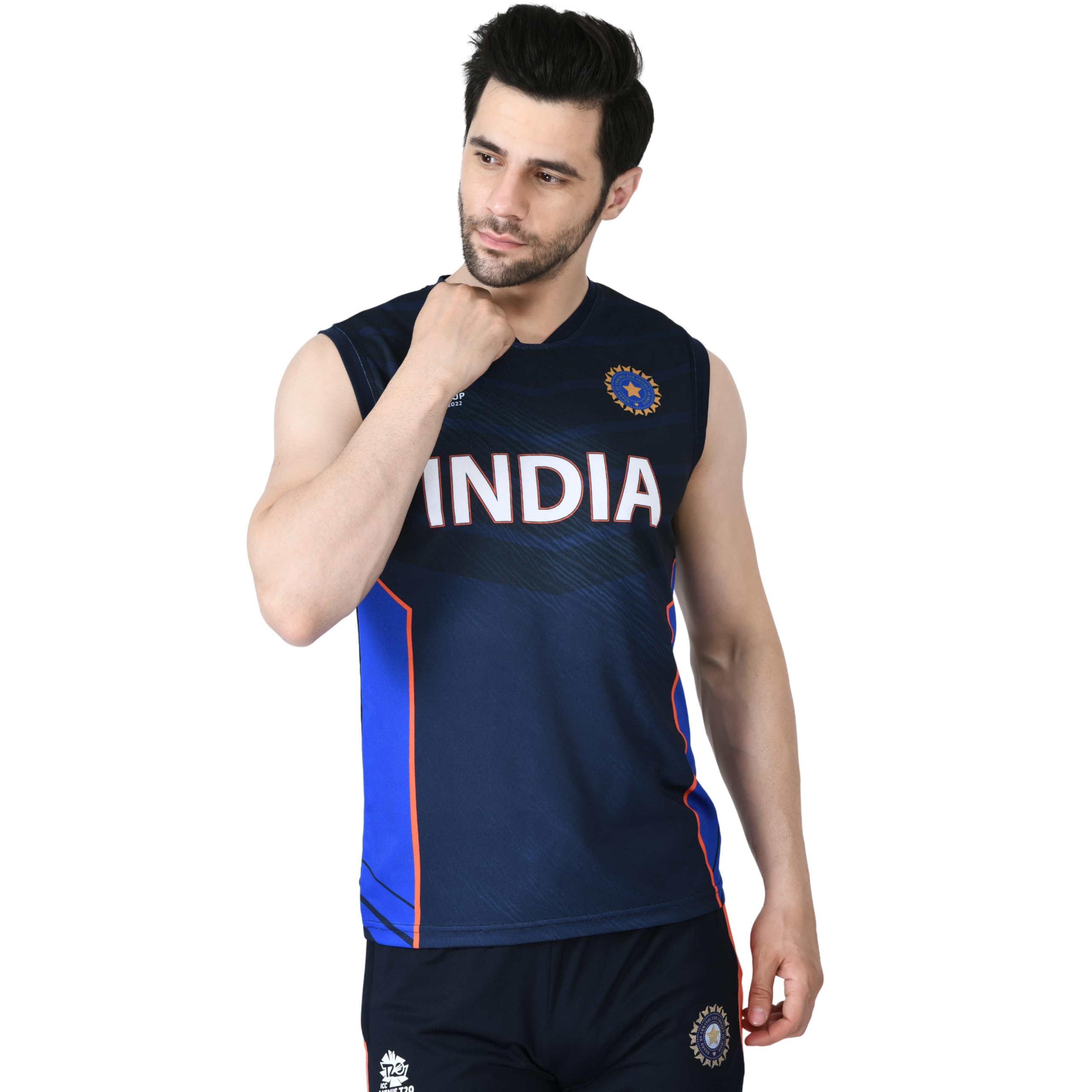 playR Men's Solid Regular Fit T-Shirt (T20INMVS019_Navy / Royal XL)-image-11