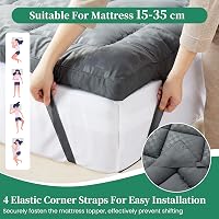 Husă de protecție pentru saltea Autsel 140x200 cm, Topper pentru saltea hipoalergenic 1000 g/m², Alb 4