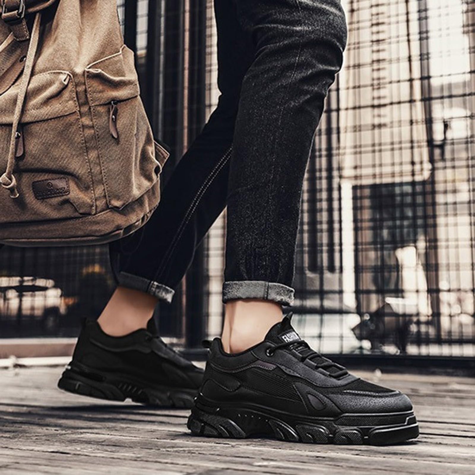 Zapatillas de correr para hombre, ligeras, transpirables, suela gruesa, zapatillas de deporte, antideslizantes, amortiguación, zapatillas de correr, zapatillas para hombre, zapatillas de senderismo