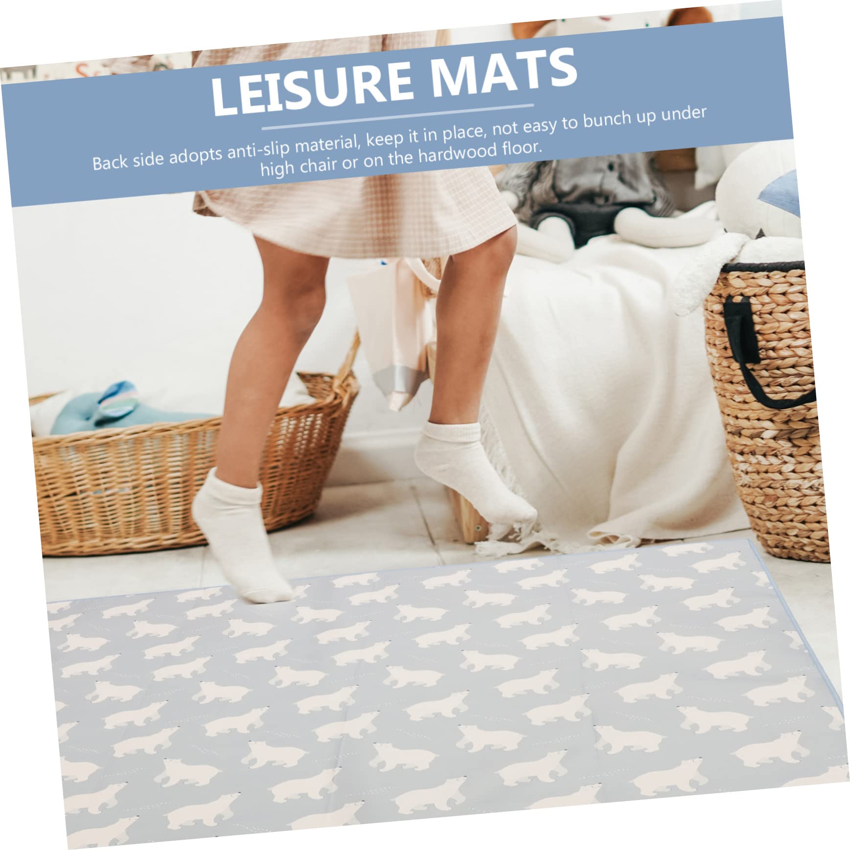 LALAFINA Tapis De Sol Antidérapant Pour Chaise Haute Tapis Multifonctionnel Pour Extérieur Confort Et Durabilité Idéale Les Éclaboussures