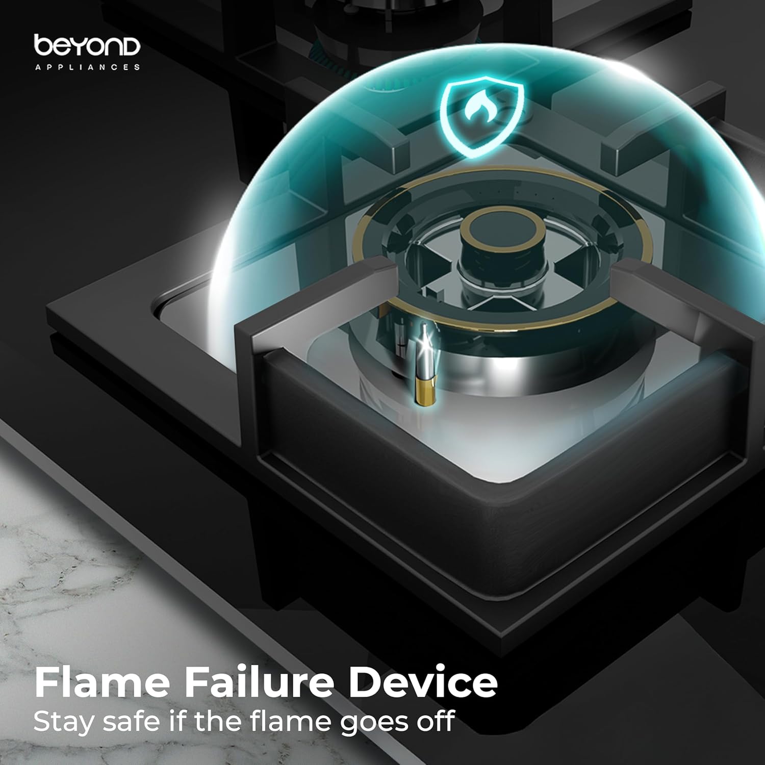 Dorado Smart Glass Hobtop Gas Stove with Flame Failure Device
